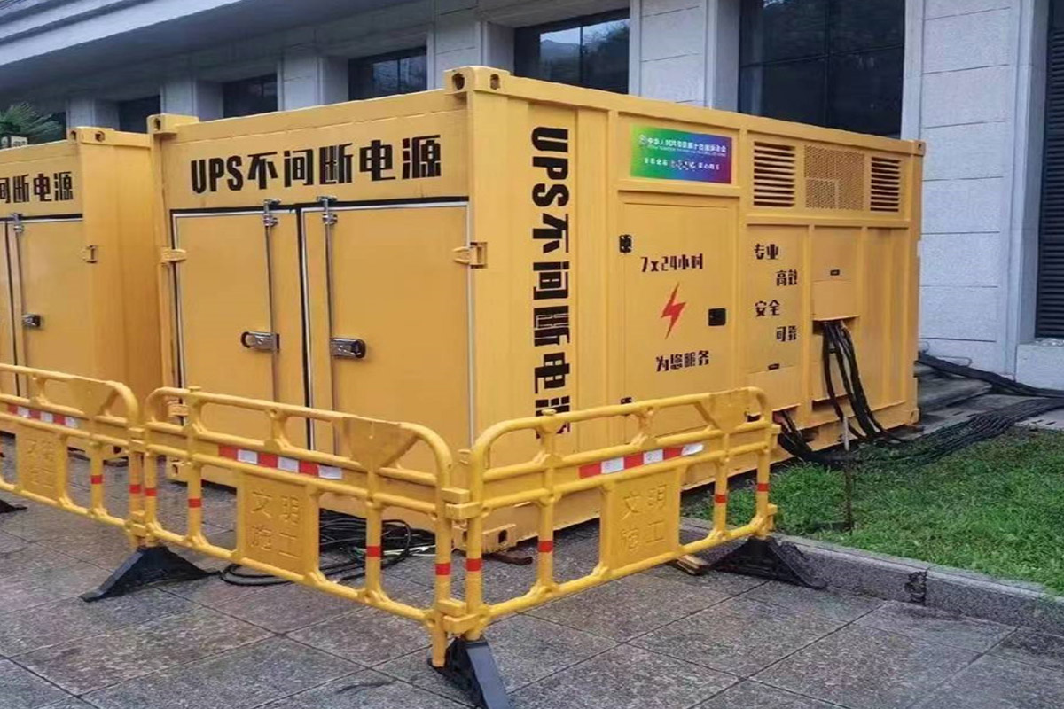 稷山发电机租赁施工现场
